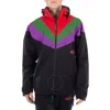 Kolor Beacon Colorblock Hooded Nylon Jacket In Black