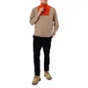 Kolor Beacon Men's Beige Two-toned Buttoned Down Sweatshirt In Brown