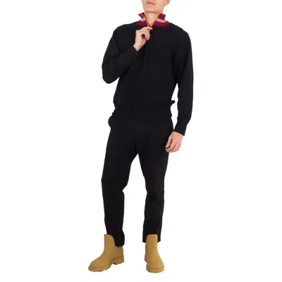 Kolor Beacon Men's Black Contrasting Turtleneck Jumper