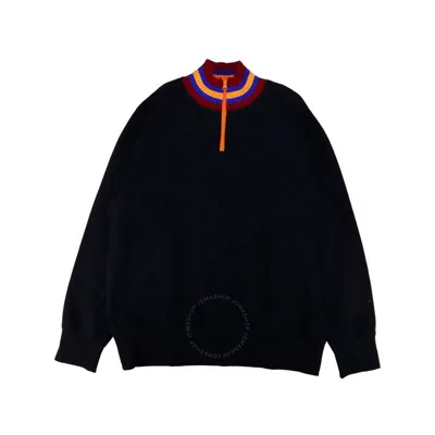 Kolor Beacon Men's Black Contrasting Turtleneck Jumper
