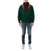 Kolor Beacon Men's Green Half Zip Pullover Sweatshirt In Green