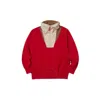 Kolor Beacon Men's Red Half Zip Pullover Sweatshirt In Red