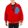 Kolor Beacon Men's Red Stadium Varsity Blouson Jacket In Red