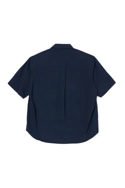 Kolor Beacon Shirt With Half Bib Detail In Blue