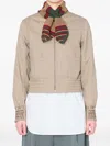 Kolor Beaded-cuff Cropped Jacket In Neutral