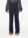 Kolor Beaded Pinstripe Trousers In Blue