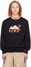 Kolor Black Intarsia Sweatshirt In C-black