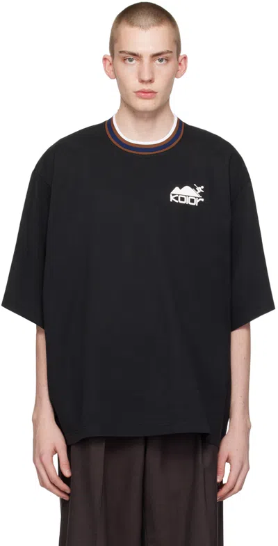 Kolor Black Printed T-shirt In C-black