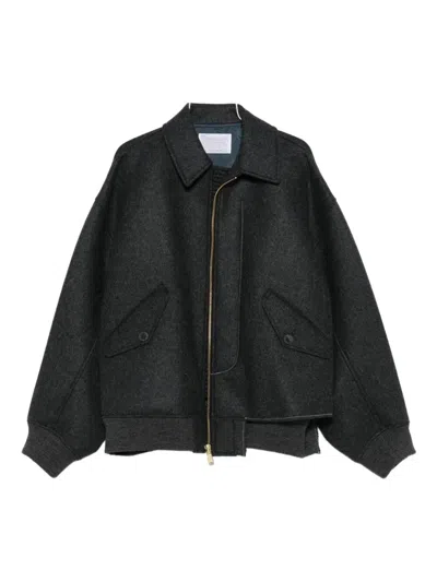 Kolor "blouson 10" Shirt Jacket In Gray