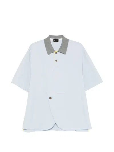 Kolor Butto-detail Polo Shirt In Blue