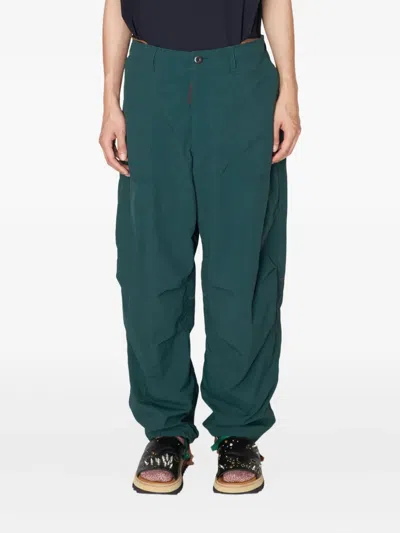 Kolor Button-fastening Pocket Trousers In Green