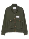 Kolor Button-up Military Jacket In Green