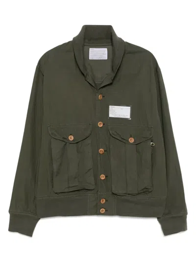 Kolor Button-up Military Jacket In Green