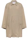 Kolor Button-up Trench Coat In Brown