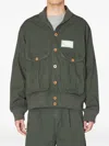 Kolor Buttoned Patch-pocket Jacket In Green