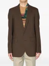 Kolor Buttoned Single-breasted Blazer In Brown