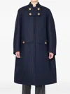 Kolor Buttoned Welt-pocket Coat In Blue