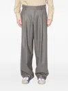 Kolor Check-pattern Tailored Trousers In Gray