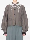 Kolor Checked Jacket In Gray