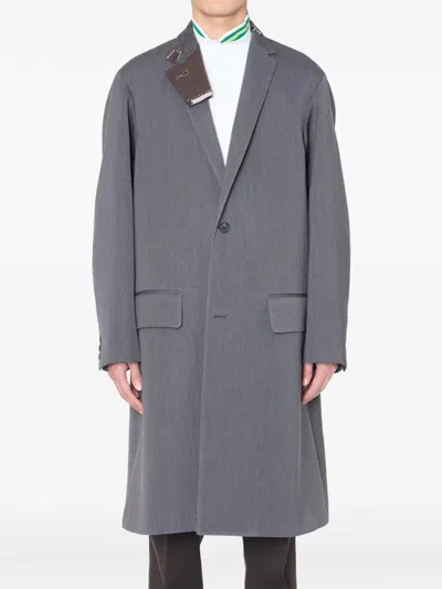Kolor "coat 06" Long Classic Coat In Gray
