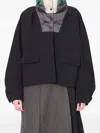 Kolor Colour-block Coat In Black