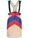 Kolor Colour-block Dungaree Dress In Multicolour