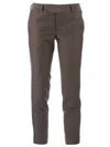 Kolor Contrast Cropped Trouser In Brown