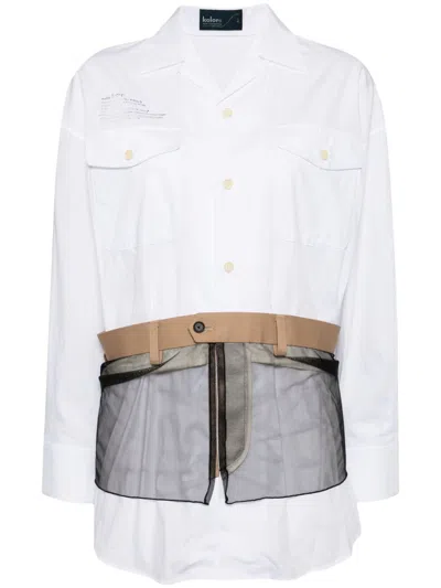 Kolor Cotton Patch Pocket Shirt In White