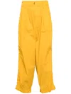 Kolor Cotton Tapered Trousers In Yellow