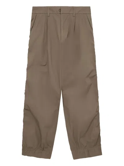 Kolor Cotton Wide-leg Trousers In 褐色