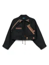 Kolor Cropped Jacket In Blue
