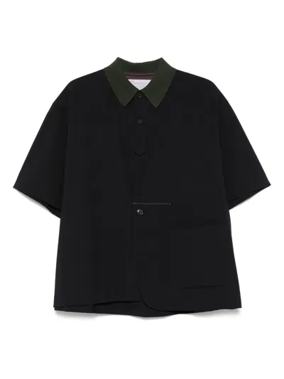 Kolor Decorative-button Polo Shirt In Blue