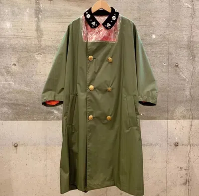 Kolor Double Breasted Coat In Black