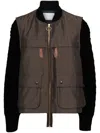 Kolor Double-layered Jacket In Brown