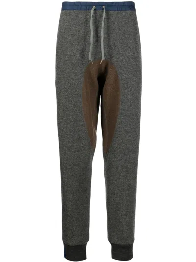 Kolor Drawstring-waistband Knitted Trousers In Grey