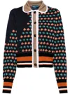 Kolor Fish Pattern Cardigan In Blue