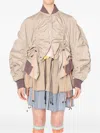 Kolor Gathered Bomber Jacket In Neutral