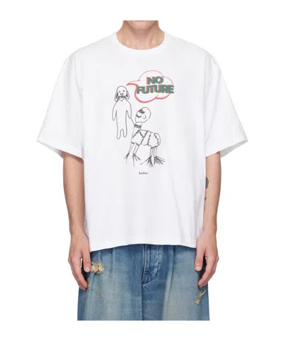Kolor Graphic-print Cotton T-shirt In White