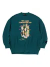 Kolor Graphic-print Distressed Sweatshirt In Green