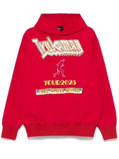Kolor Graphic-print Hoodie In Red