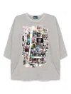 Kolor T-shirt Mit Grafischem Print In Grau