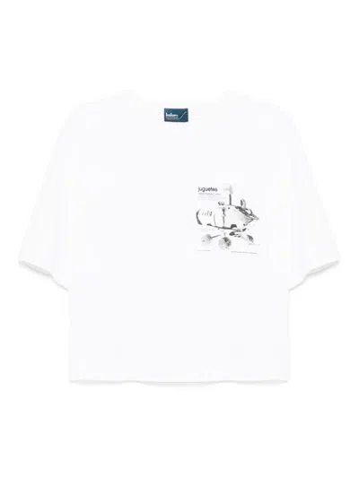 Kolor T-shirt Mit Grafischem Print In Weiss