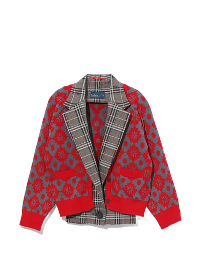 Kolor 格纹开衫 In Gray