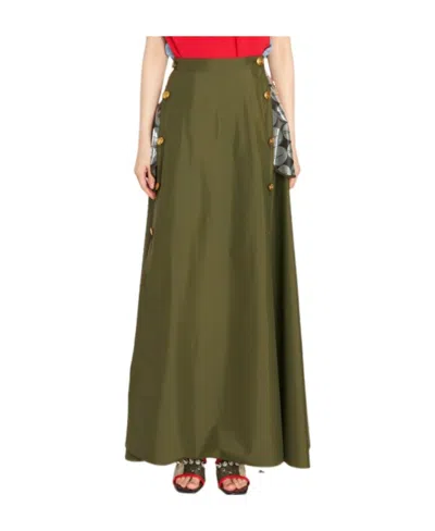 Kolor High Waist Skirt In Green