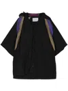 Kolor Hood Colour-block Shirt In Black