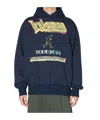 Kolor Graphic-print Hoodie In Blue