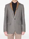 Kolor Houndstooth Frayed-edge Blazer In Multi