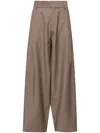 Kolor Houndstooth Wide Leg Trousers In Brown