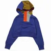 Kolor Ladies Light Purple Panelled Cotton Hoodie In Purple