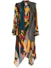 Kolor Layered-panels Asymmetric Midi Dress In Multicolour